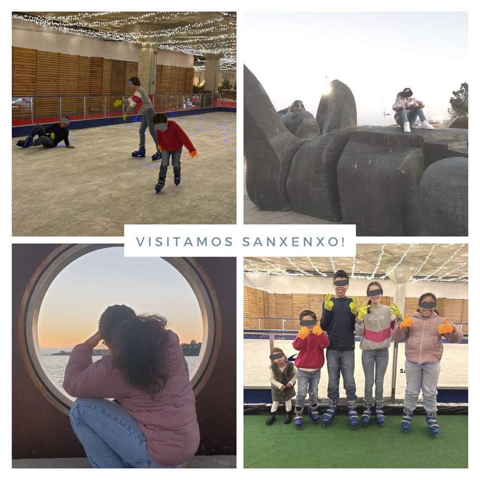 Niños en visita a Sansenxo