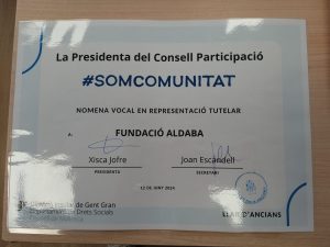 Diploma acredita la participación del consejo de participación