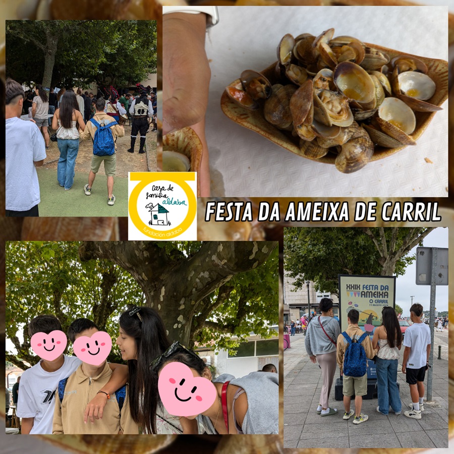 Chicos en feria gastronómica