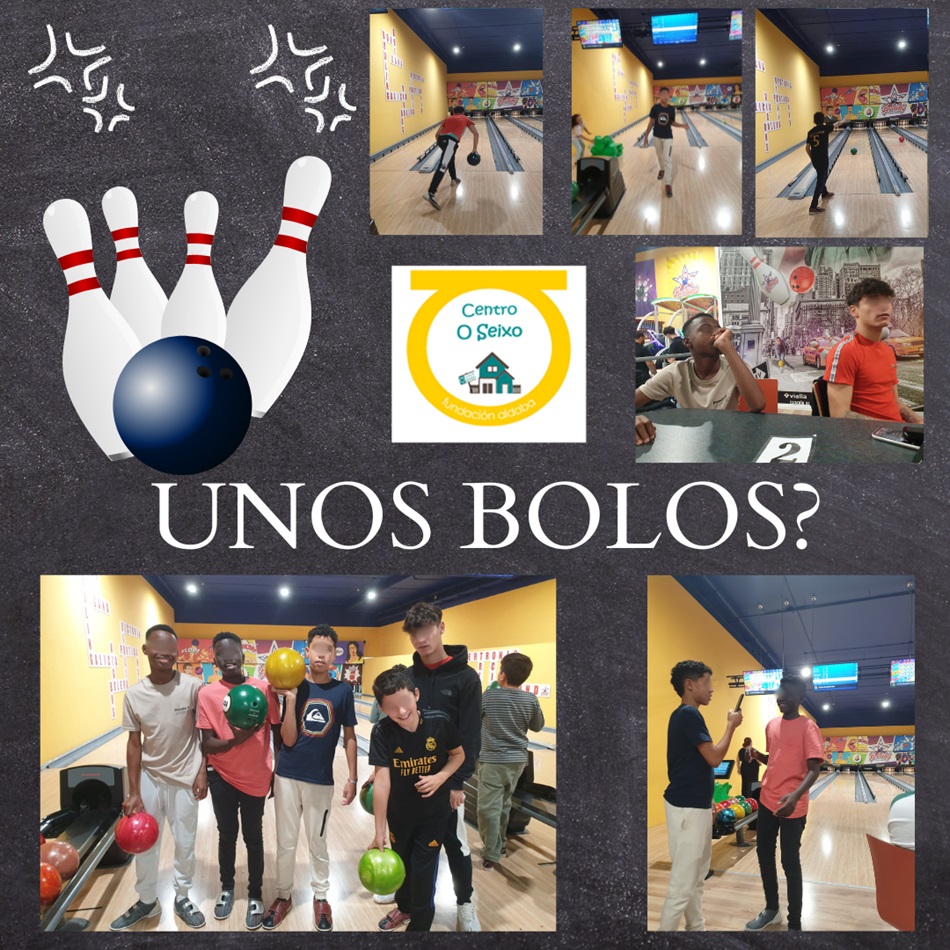 Chicos en los bolos