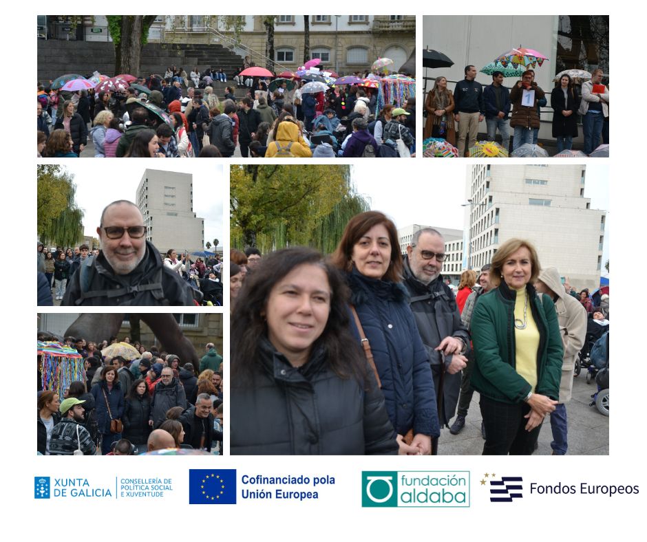 Personas en acto por el dia de la discapacidad