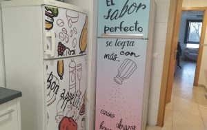 Cocina decorada por los voluntarios