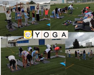 Personas haciendo yoga