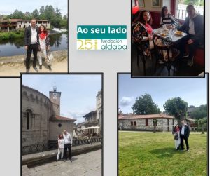 Personas de visita a Allariz