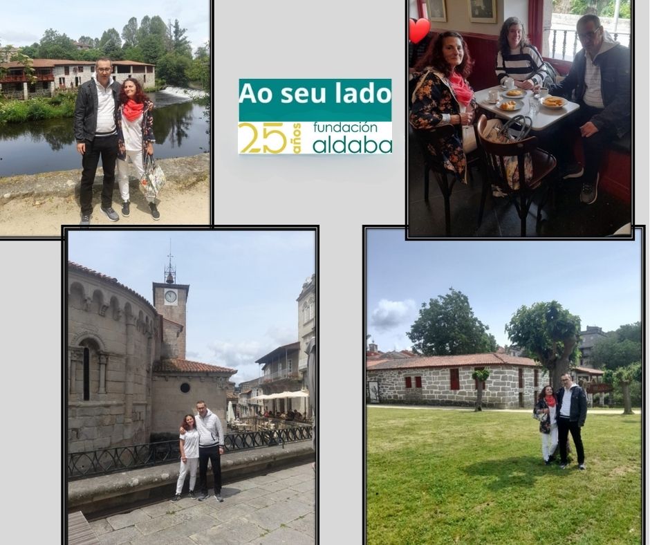 Personas de visita a Allariz