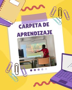 Chico presentando su trabajo fin de curso