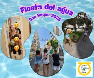 Chicos en fiesta del agua
