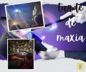 Collague de fotos con niños en un espectáculo de magia