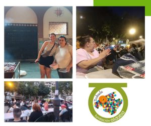 Personas en las fiestas del barrio