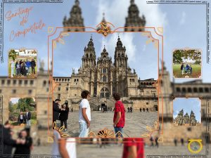 Chicos visitando Santiago de Compostela