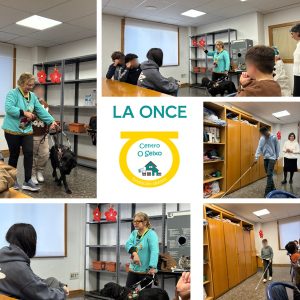 Niños en taller sobre discapacidad visual