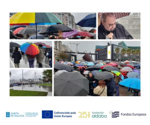 Personas en acto por el dia de la discapacidad