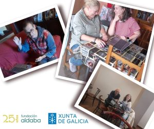 Personas con ordenadores y teléfonos