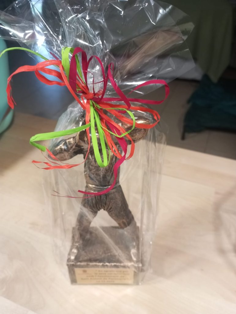 Foto de la estatua recibido