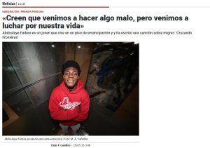 Pantallazo de la noticia del periodico