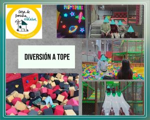 Niños en parque de bolas