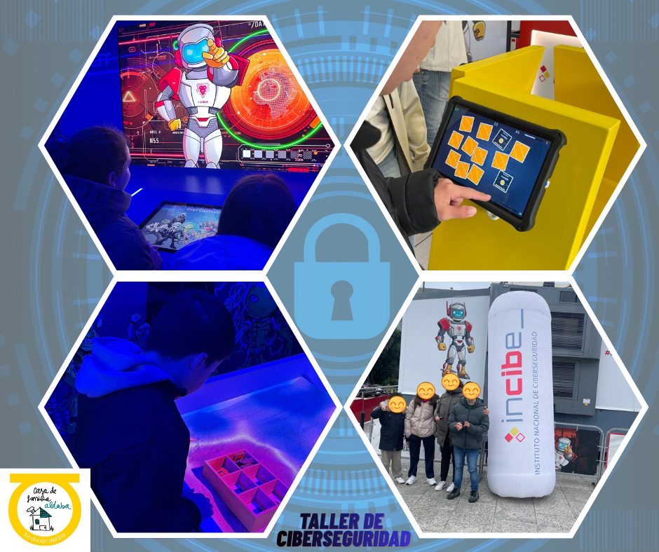 Niños en taller de ciberseguridad