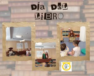 Collague de niños con libros