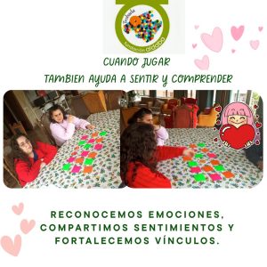 Collague con personas jugando