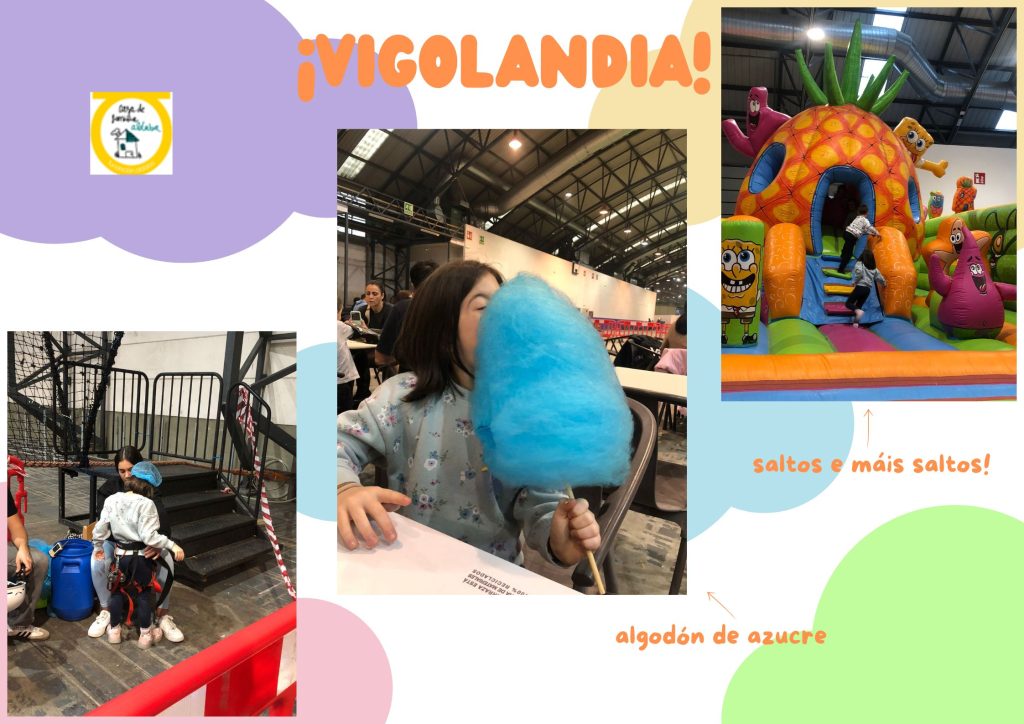 Niños en parque de saltos