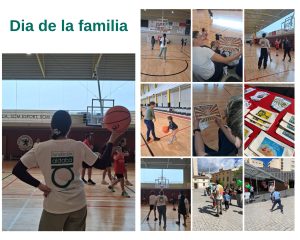Collague de fotos de gente jugando al baloncesto