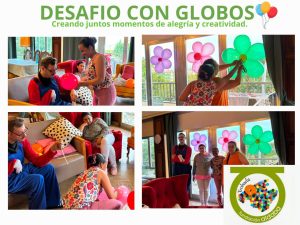 Collague de fotos de decoración con globos
