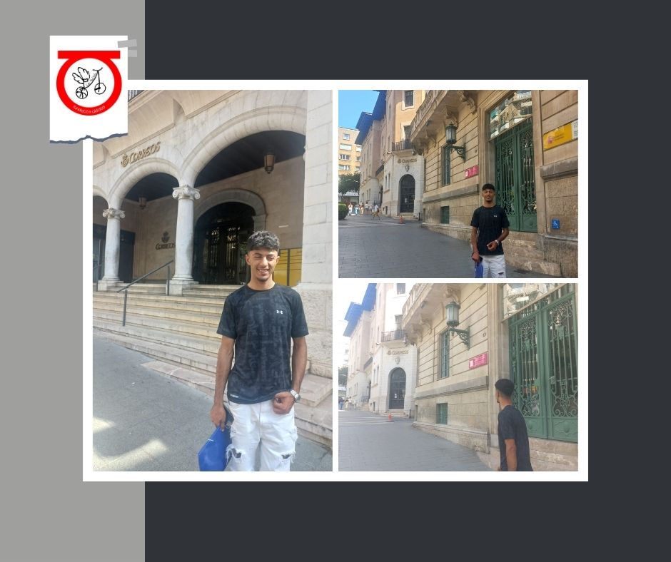 Persona joven delante de un edificio del gobierno