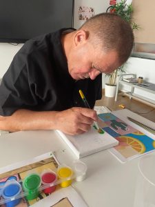 Persona pintando