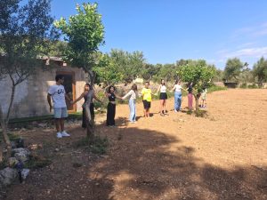 Personas haciendo actividades en jornada de cohesión grupal