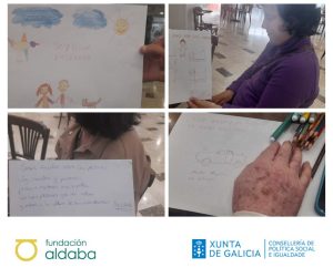 Collague de fotos con dibujos del taller en qué soy bueno