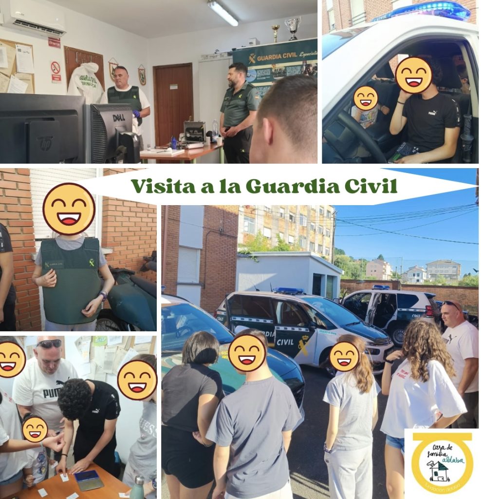 Collague de fotos de la visita de la guardia civil a Casa de Familia