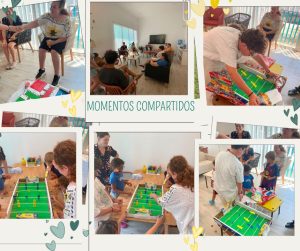Collague de fotos de la entrega de juguetes que han hecho las personas del centro ocupacional