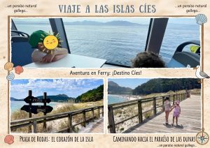 Collague de fotos con niños en la playa