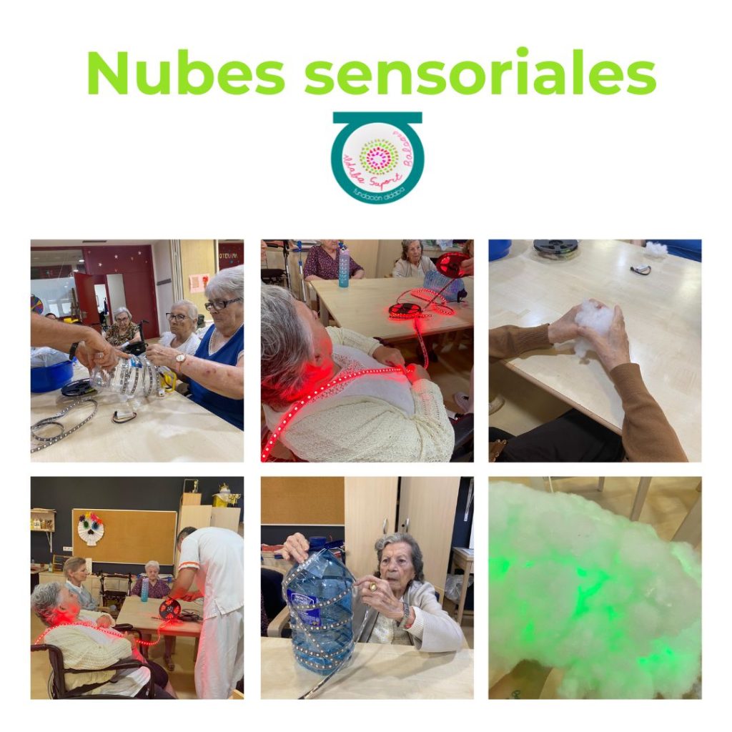 Collague de fotos de taller nubes sensoriales