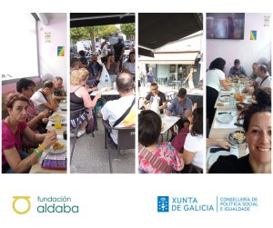 Collague de fotos de personas comiendo