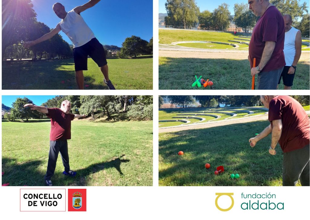 Collague de fotos de personas haciendo actividades al aire libre