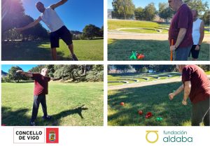 Collague de fotos de personas haciendo actividades al aire libre