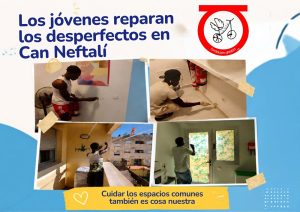 Collague de fotos de personas haciendo reparaciones