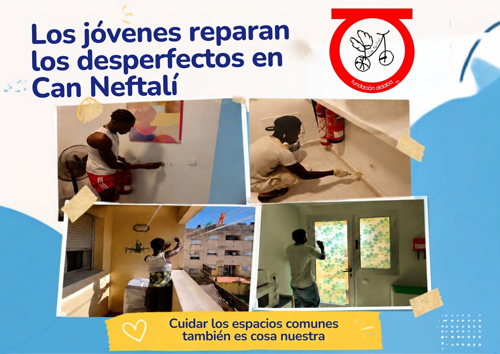 Collague de fotos de personas haciendo reparaciones