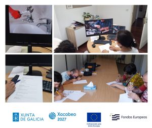 Collague de fotos de personas en taller de seguridad en el hogar