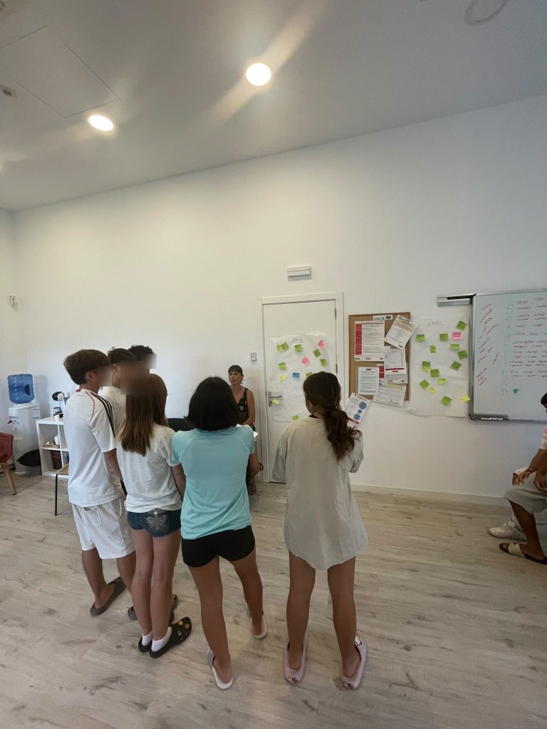Chicos en taller afectivo