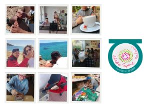 Collague de fotos de acciones cotidianas