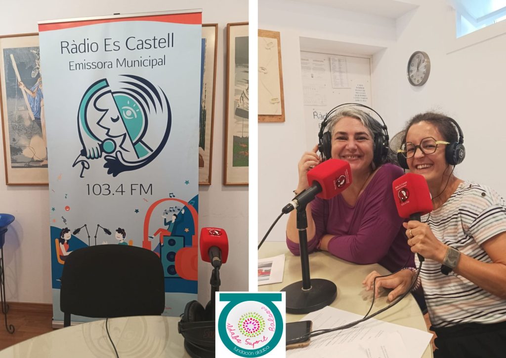 Personas hablando por la radio