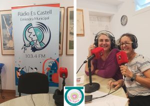 Personas hablando por la radio