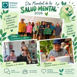 Collague de fotos y textos hablando de la salud mental