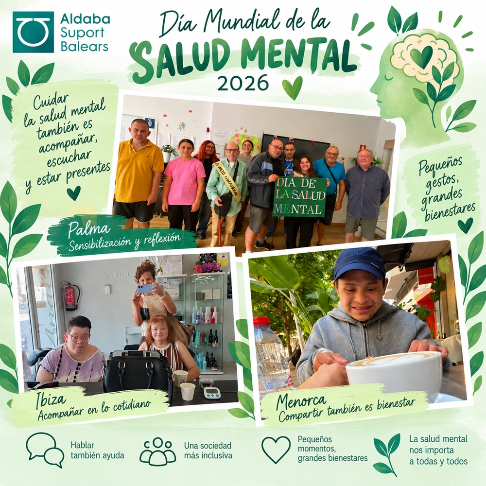 Collague de fotos y textos hablando de la salud mental