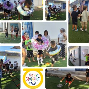 Collague de fotos de niños haciendo distintas actividades