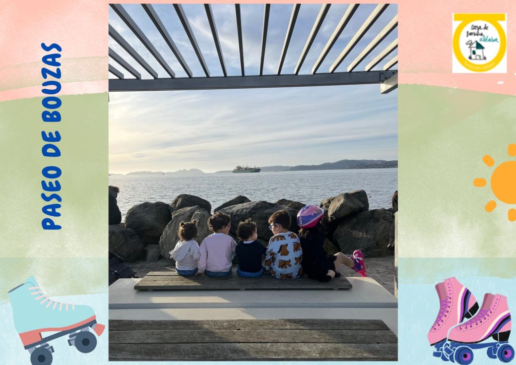 Fotos de 5 niños de espaldas mirando al mar